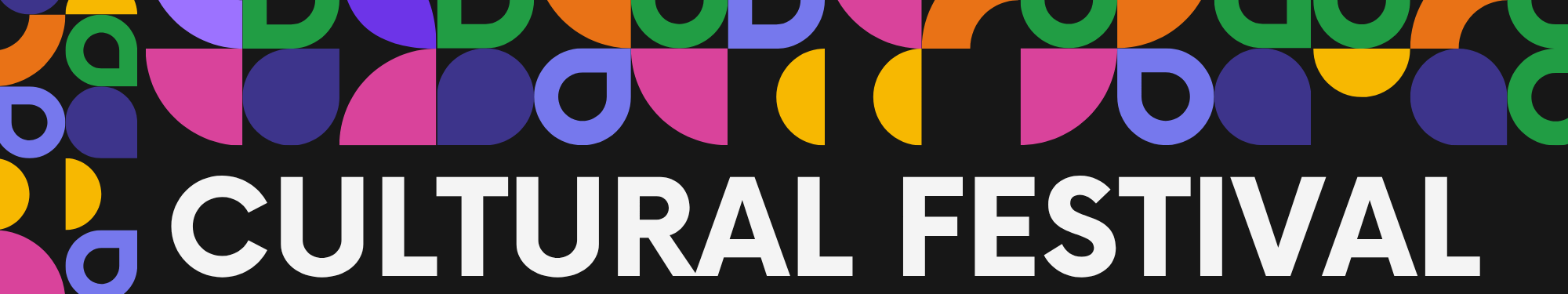 colourful banner with the words Cultural Festival